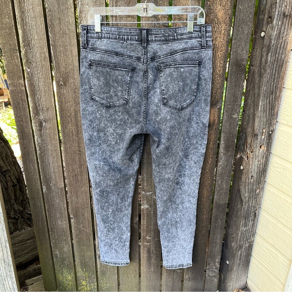 LulaRoe Charcoal Acid Wash Ankle Skinny Magic Waistband Jeans Sz 32 - Picture 5 of 14